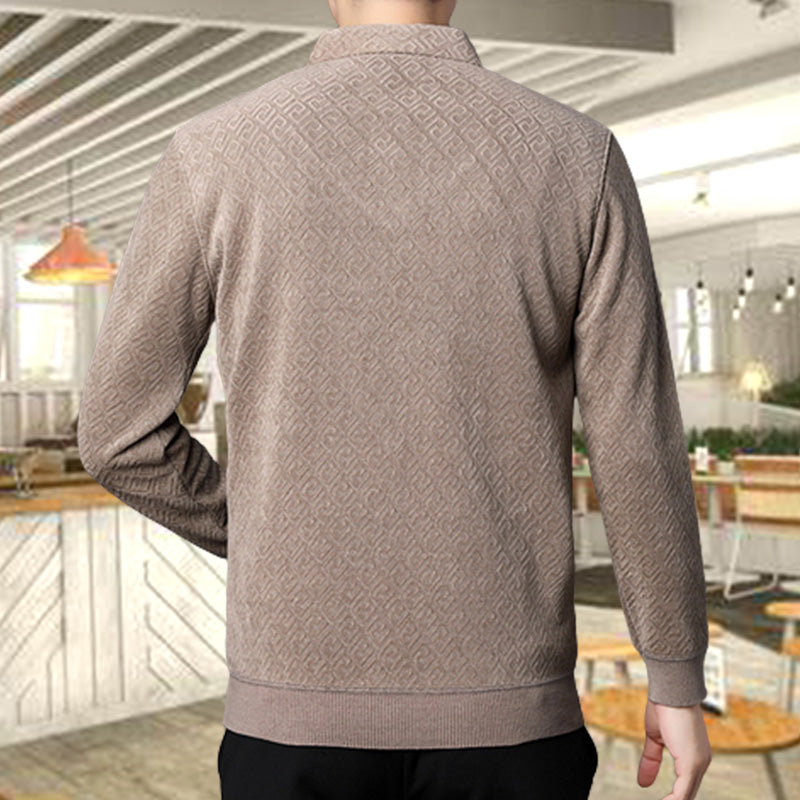 [Männergeschenk] Männer plüsch warm warmes, gefälschtes 2-teiliges Strickhemd