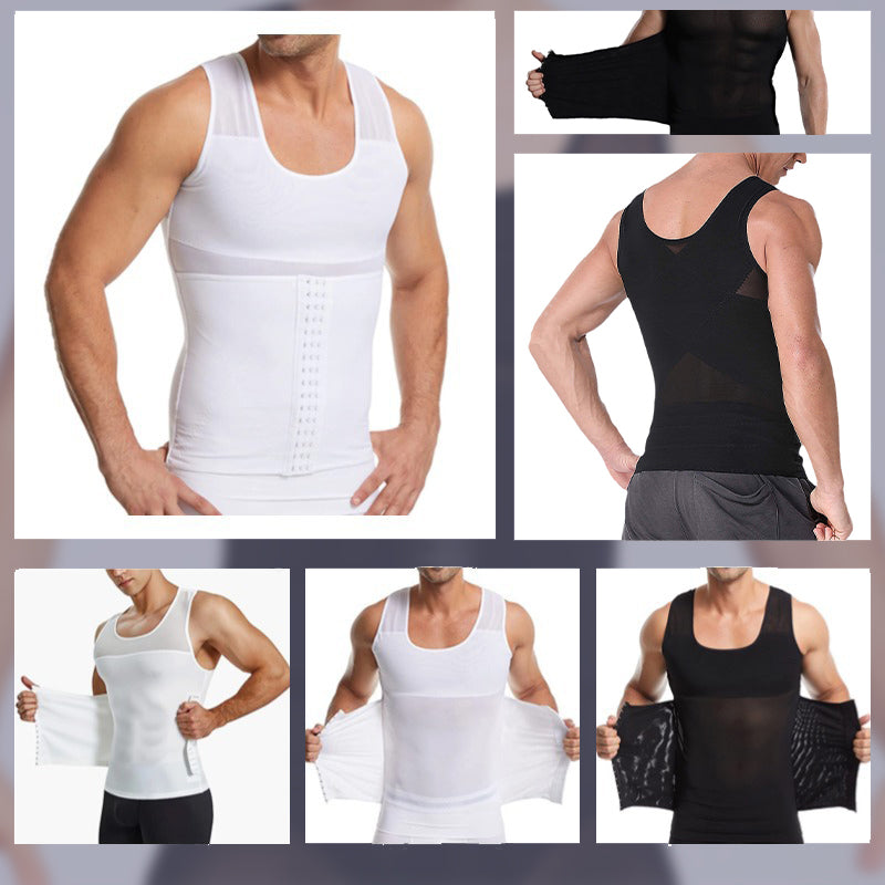 Schlankmachende Mesh-Weste für Männer mit Taille