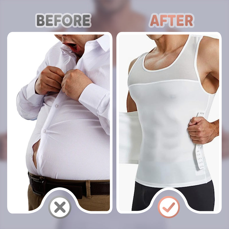 Schlankmachende Mesh-Weste für Männer mit Taille