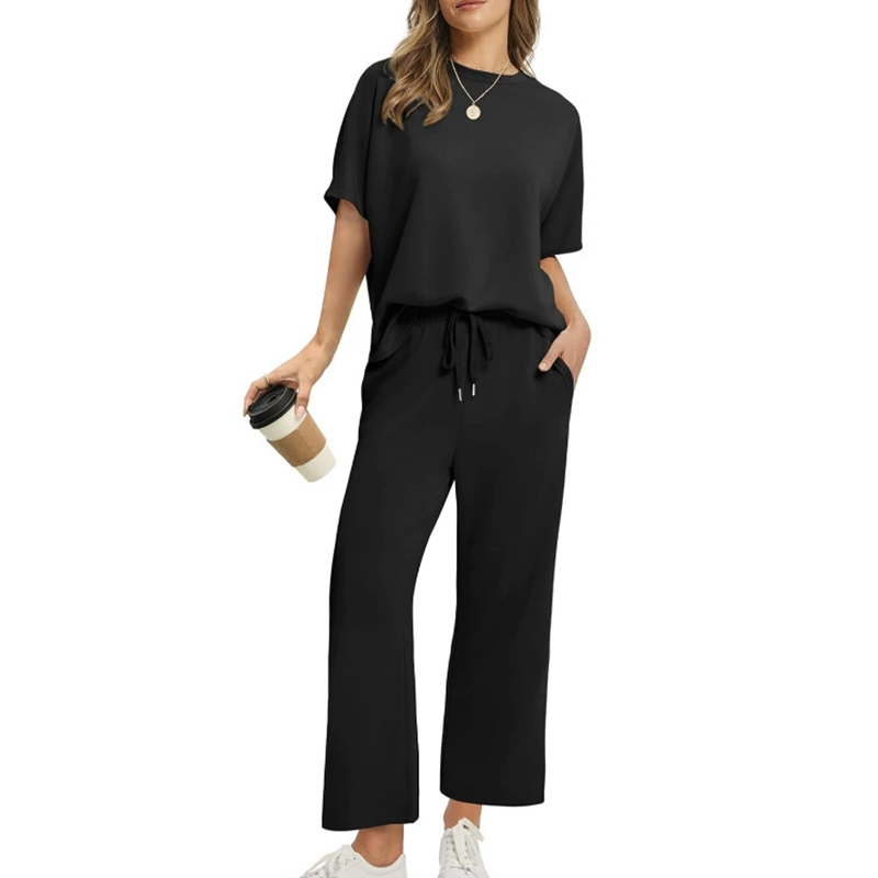 ✨Neuankömmling ✨Weiches, lässiges Set aus Oberteil und Hose für Damen