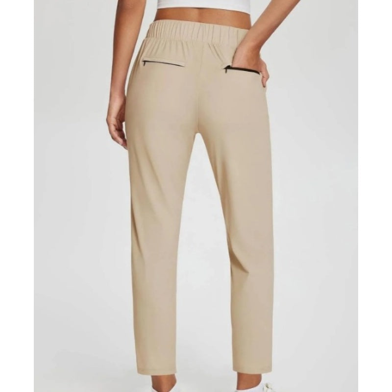 ⏰Limited Time Sale-49% OFF🔥Hochtaillierte elastische Damenhose mit Reißverschlusstaschen