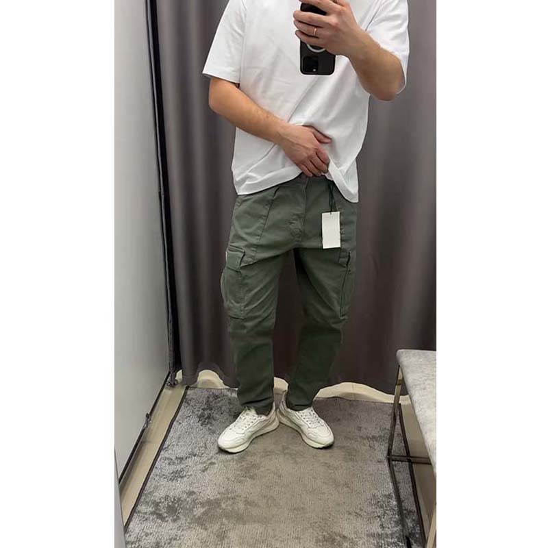 Casual Herren-Cargohose in Uni-Farben