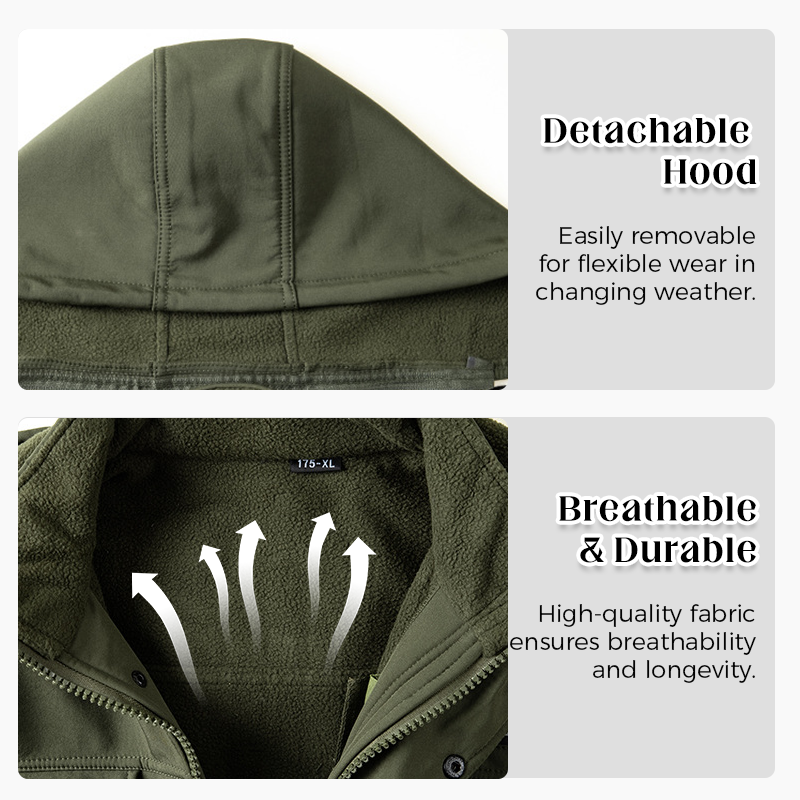 Gefüttertes winddichtes Herren-Set: Jacke und Hose