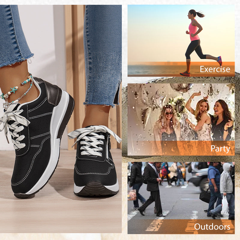 Lässige Damen-Plateau-Sneaker