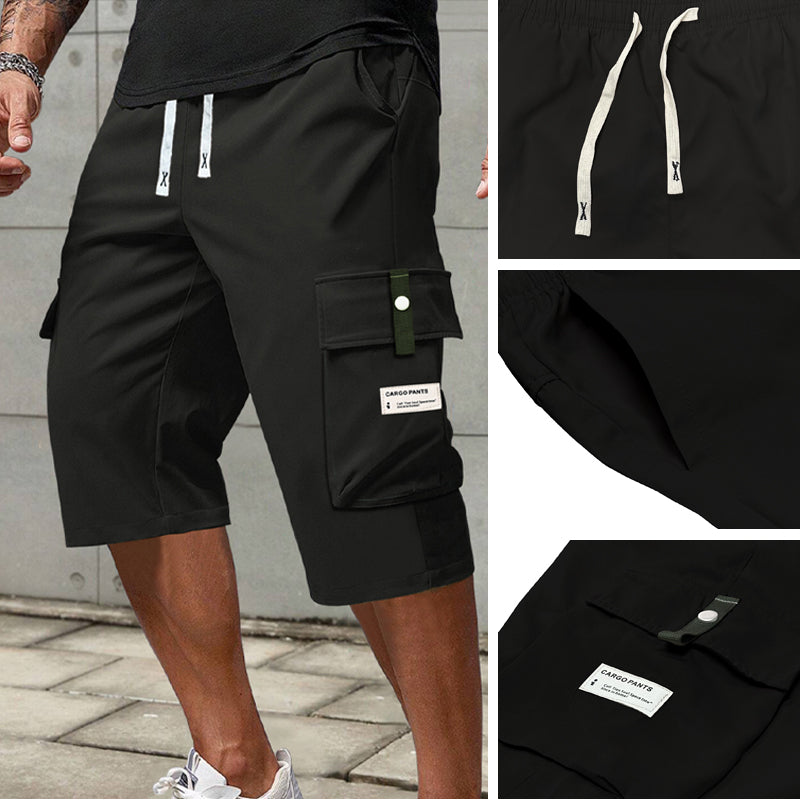 🌞Frühlingserwachen: 50% Rabatt!🚀 Herren Lässige 3/4-Cargo-Hose mit Kordelzug – Praktisch, atmungsaktiv & stylisch für warme Tage