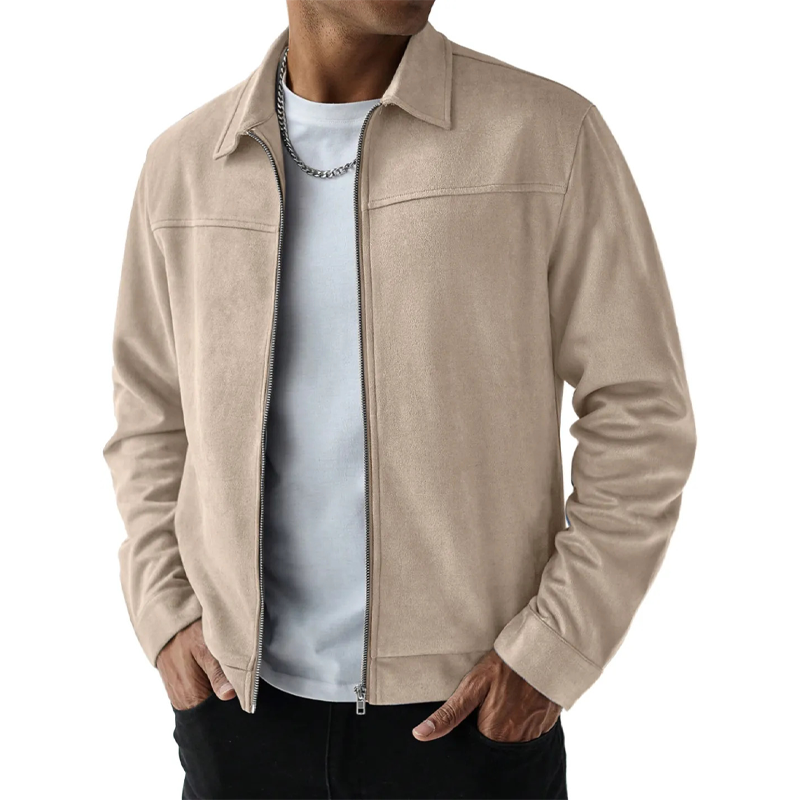 🌞Frühlingserwachen: 50% Rabatt!💎Herren-Jacke in Wildleder-Optik: Der Allrounder für Office & Freizeit